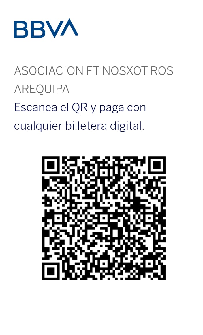 QR de pago BBVA de ASOCIACION FT NOSXOTROS AREQUIPA: escanéalo con cualquier billetera digital